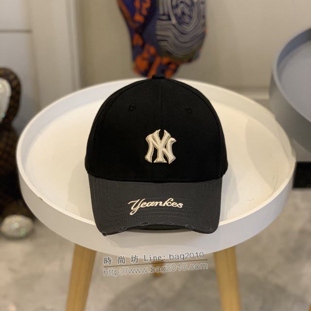 NY男女同款帽子 MLB拼接刺繡棒球帽鴨舌帽  mm1653